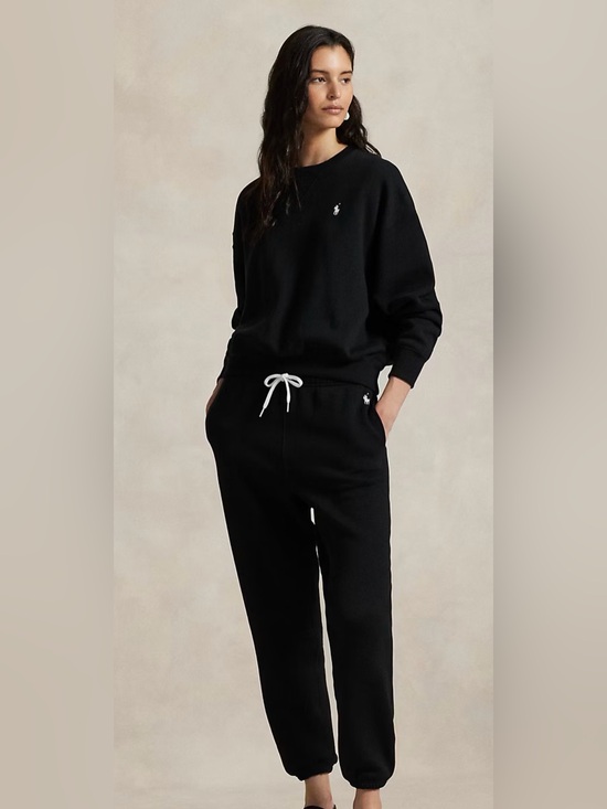 Polo Ralph Lauren Tops - Polo by Ralph Lauren Black Fleece Crewneck Sweatshirt AND Sweatpants- Never Worn